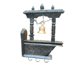 Wooden Bell Wall Hanging (key hanging frame with bell)