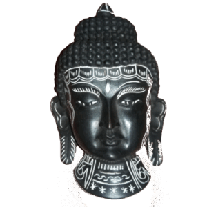 budha mask with carving