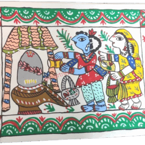 Krishna & Radha Worshiping Shiva