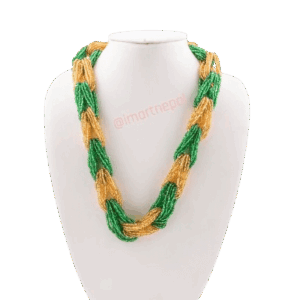 Braided Glass Bead Necklace