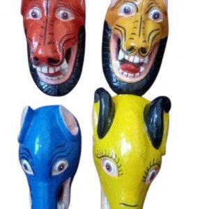 Hand Carved Wooden Animal Masks