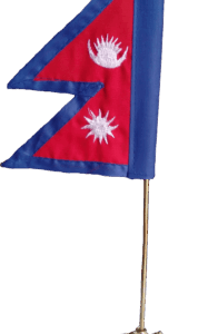 Nepal Flag With Stable Stand-1
