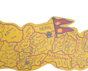 Nepal Wooden Map For Wall hanging
