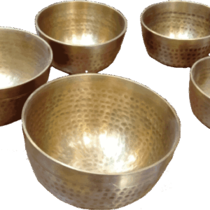 5-Set Moon Singing Bowl - Brass
