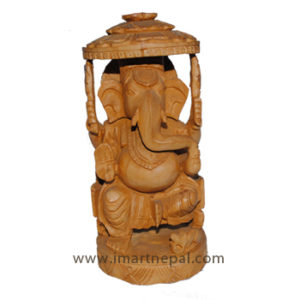 Light Brown Ganesh with Umbrella