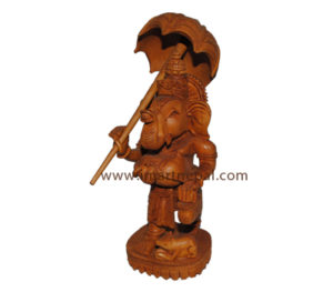 Red Ganesh with Umbrella