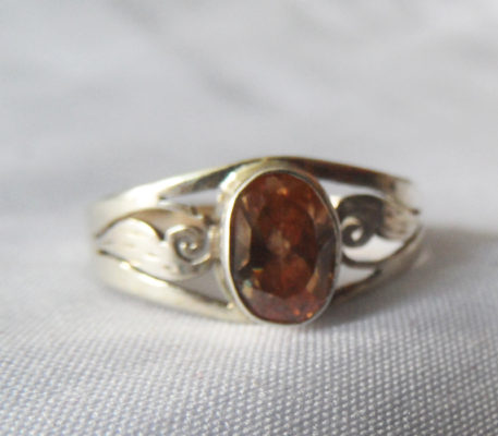 Golden Topaz Finger Ring
