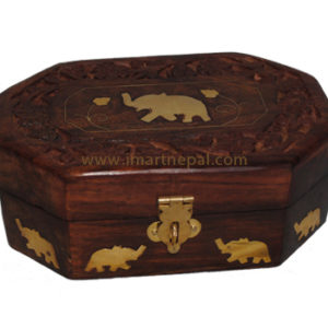 Elephant Carved Jewelry Box