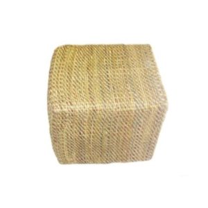 Rectangular Straw Stool